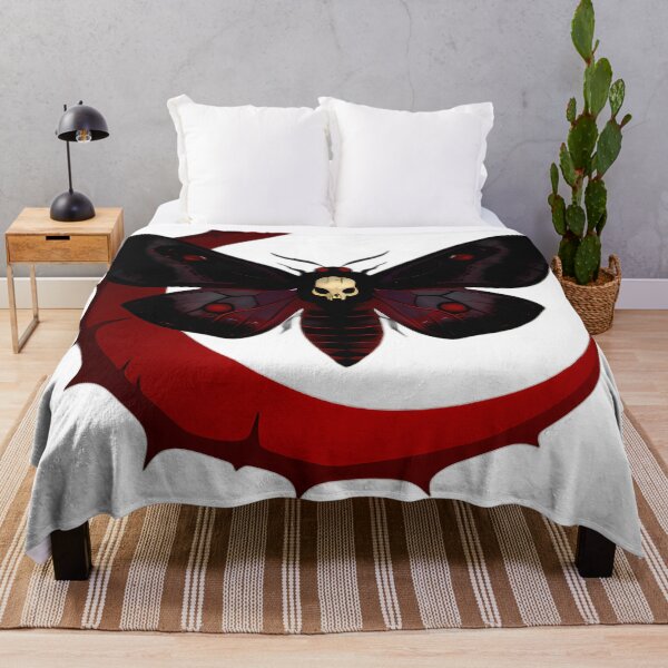 Item preview, Gothic Deaths Head Hawkmoth Crimson Crescent Eclipse designed and sold by IllumeInk.