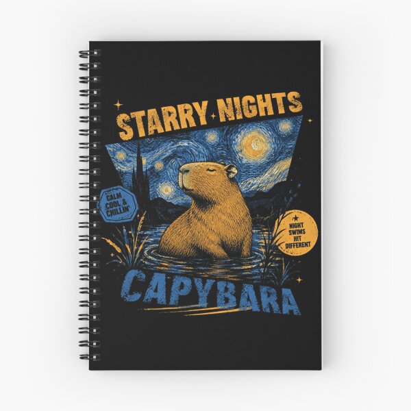 Item preview, Starry Nights Capybara Calm Cool Chillin Animal Lover designed and sold by RetroMini2026.