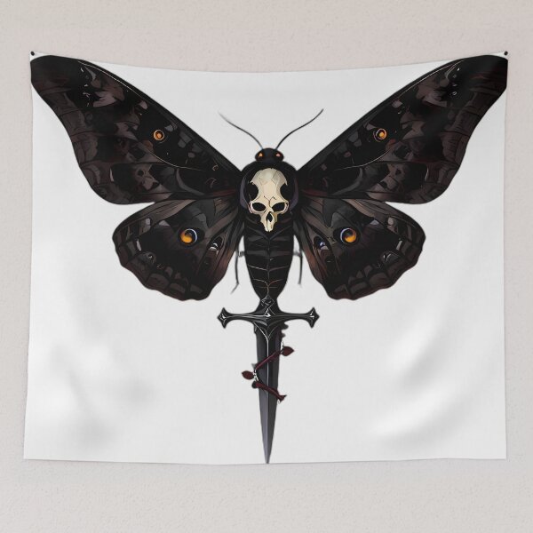 Item preview, Gothic Deaths Head Hawkmoth Stiletto Dagger designed and sold by IllumeInk.