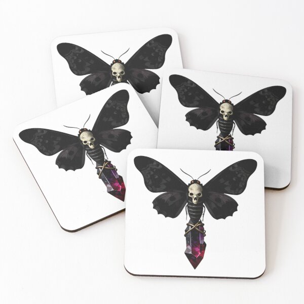 Item preview, Gothic Deaths Head Hawkmoth Garnet Crystal Spire designed and sold by IllumeInk.
