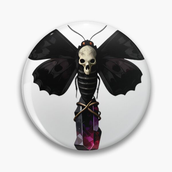 Item preview, Gothic Deaths Head Hawkmoth Garnet Crystal Spire designed and sold by IllumeInk.