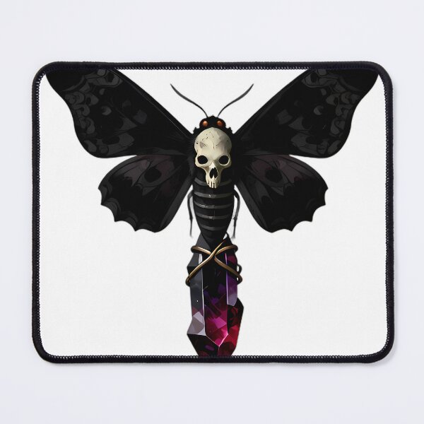 Item preview, Gothic Deaths Head Hawkmoth Garnet Crystal Spire designed and sold by IllumeInk.