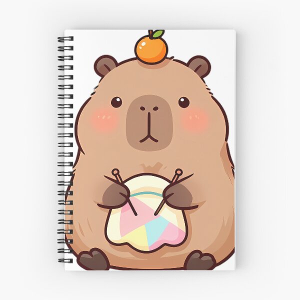 Item preview, Cute Capybara with Cozy Patchwork Knitted Blanket designed and sold by pumsquare.