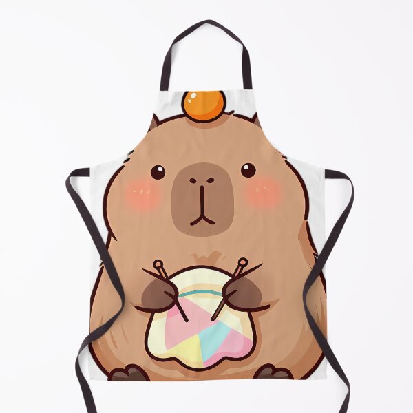 Item preview, Cute Capybara with Cozy Patchwork Knitted Blanket designed and sold by pumsquare.
