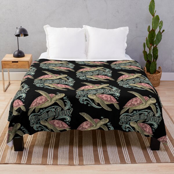 Item preview, Go With The Flow Cute Sea Turtles Tropical Ocean Design designed and sold by JapanAnimeSH2.