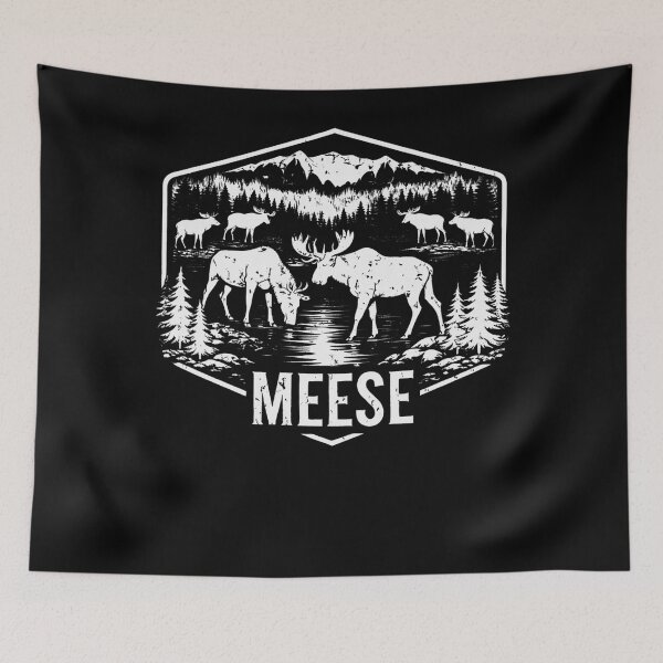 Item preview, Meese Funny Moose Humor Camping Wildlife Outdoor Nature designed and sold by JaredDeShop.