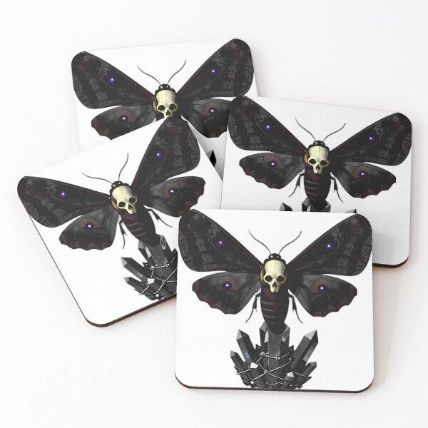 Item preview, Gothic Deaths Head Hawkmoth Obsidian Shards designed and sold by IllumeInk.