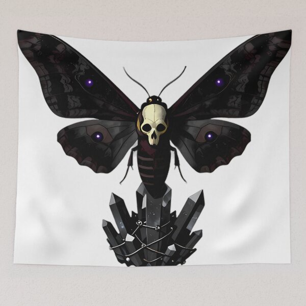 Item preview, Gothic Deaths Head Hawkmoth Obsidian Shards designed and sold by IllumeInk.