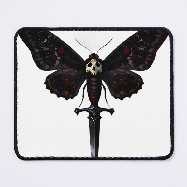 Item preview, Gothic Deaths Head Hawkmoth Obsidian Athame Dagger designed and sold by IllumeInk.