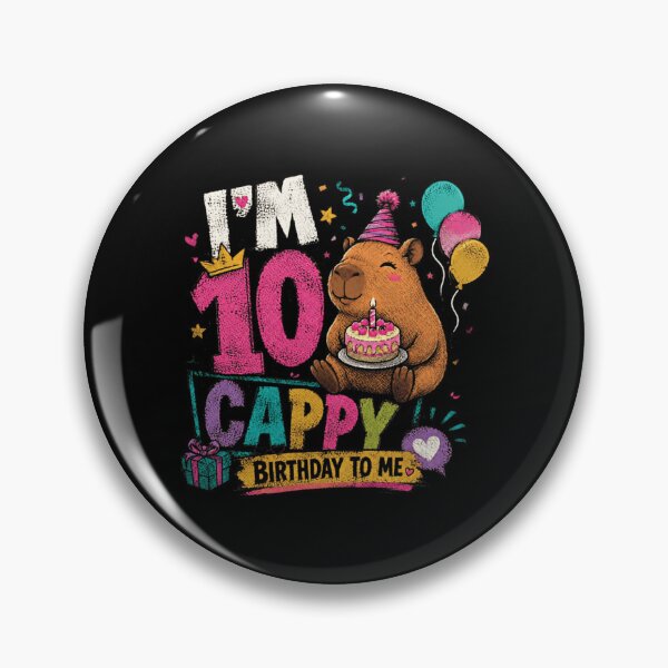 Item preview, I'm 10 Cappy Birthday To Me 10th Birthday Capybara Kids Celebration designed and sold by RetroMini2026.