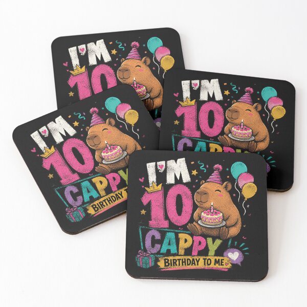 Item preview, I'm 10 Cappy Birthday To Me 10th Birthday Capybara Kids Celebration designed and sold by RetroMini2026.