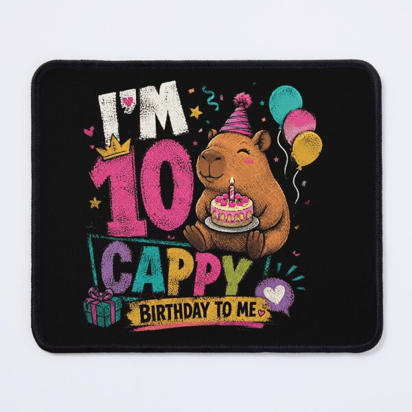 Item preview, I'm 10 Cappy Birthday To Me 10th Birthday Capybara Kids Celebration designed and sold by RetroMini2026.