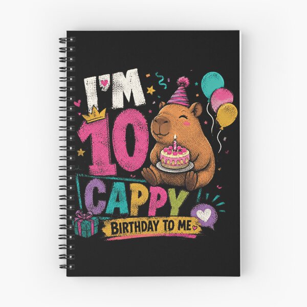 Item preview, I'm 10 Cappy Birthday To Me 10th Birthday Capybara Kids Celebration designed and sold by RetroMini2026.