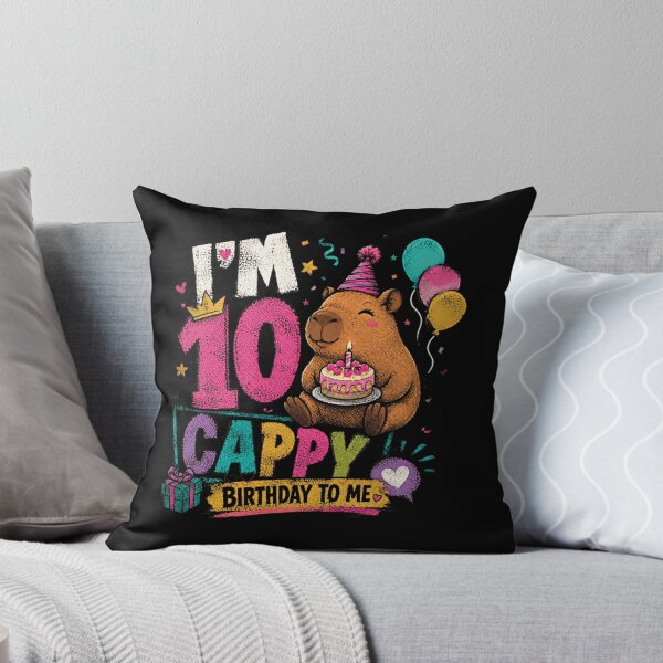 Item preview, I'm 10 Cappy Birthday To Me 10th Birthday Capybara Kids Celebration designed and sold by RetroMini2026.
