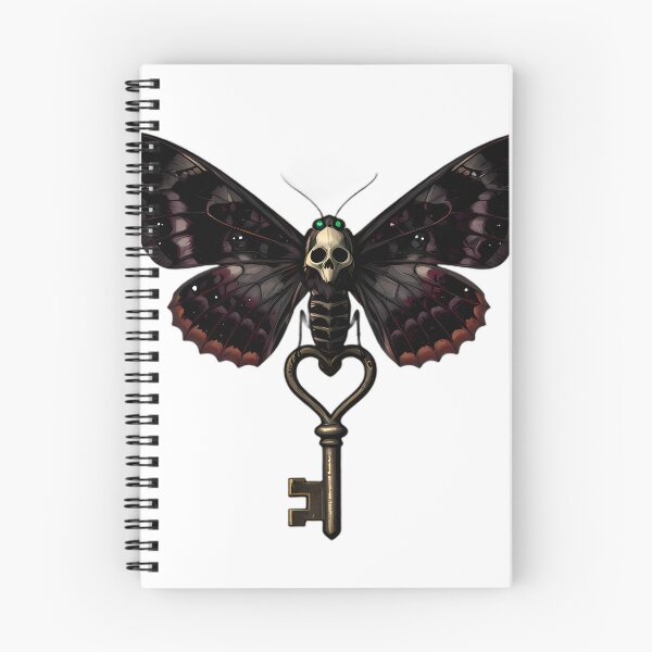 Item preview, Gothic Deaths Head Hawkmoth Heart Key designed and sold by IllumeInk.