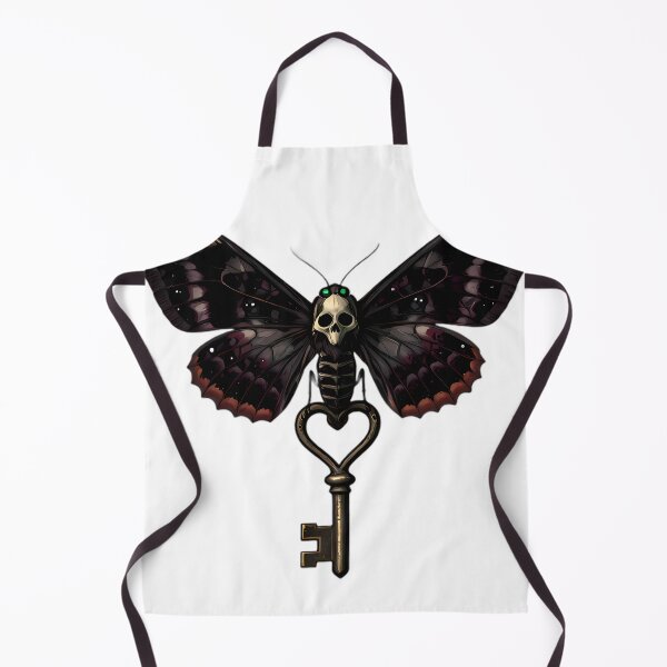 Item preview, Gothic Deaths Head Hawkmoth Heart Key designed and sold by IllumeInk.