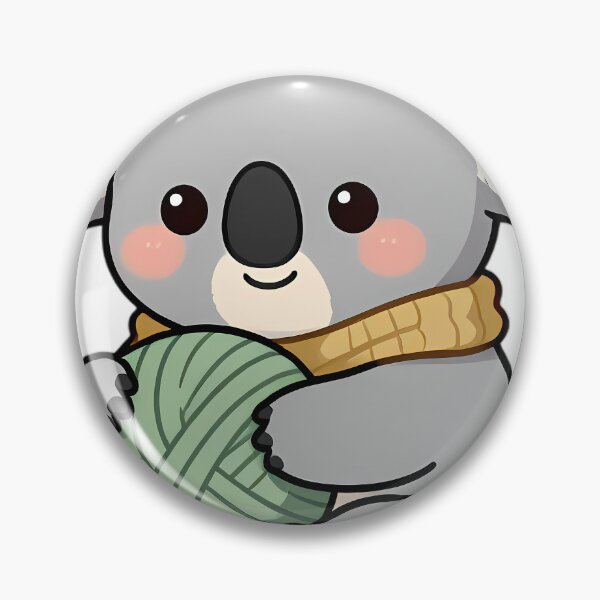 Item preview, Cute Koala Hugging Eucalyptus Sage Wool Skein designed and sold by pumsquare.