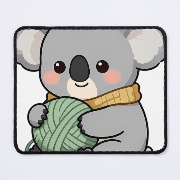 Item preview, Cute Koala Hugging Eucalyptus Sage Wool Skein designed and sold by pumsquare.