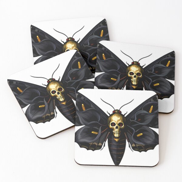 Item preview, Gothic Deaths Head Hawkmoth Black Calla Lily designed and sold by IllumeInk.
