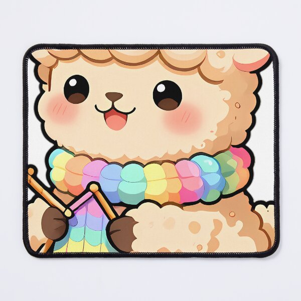 Item preview, Cute Baby Alpaca Knitting Pastel Rainbow Scarf designed and sold by pumsquare.