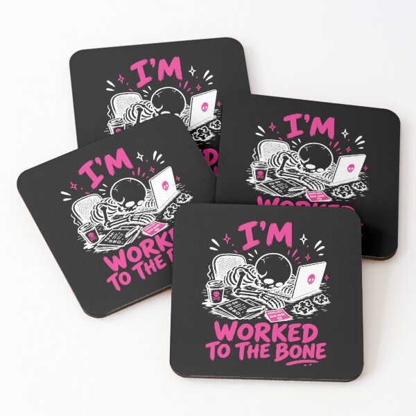 Item preview, Worked to the Bone Skeleton Office Humor designed and sold by markymaarty.