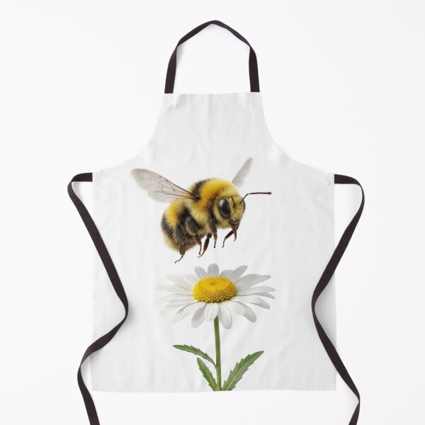 Item preview, Fluffy Bumblebee Hovering Over Daisy Minimalist 3D designed and sold by meghnad.