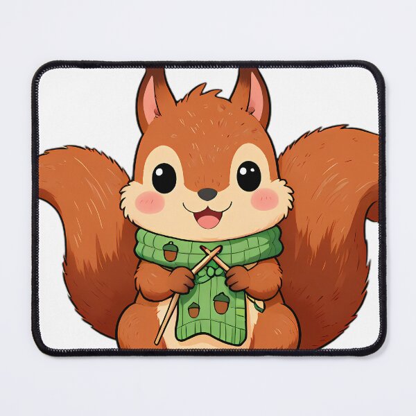 Item preview, Cute Squirrel Knitting Mini Acorn Scarf designed and sold by pumsquare.