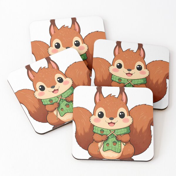 Item preview, Cute Squirrel Knitting Mini Acorn Scarf designed and sold by pumsquare.