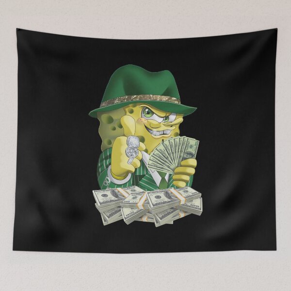 Item preview, Sponge Money Boss Green Suit Cartoon Character designed and sold by TROYESCAMI.
