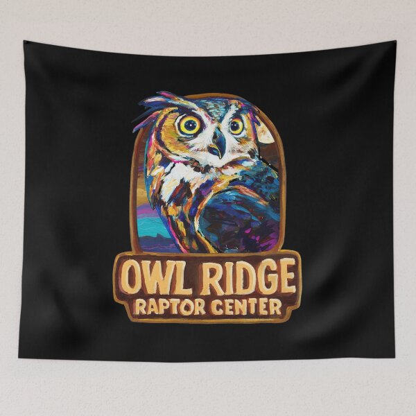 Item preview, Vibrant Owl Portrait Emblem Raptor Center Art designed and sold by TROYESCAMI.