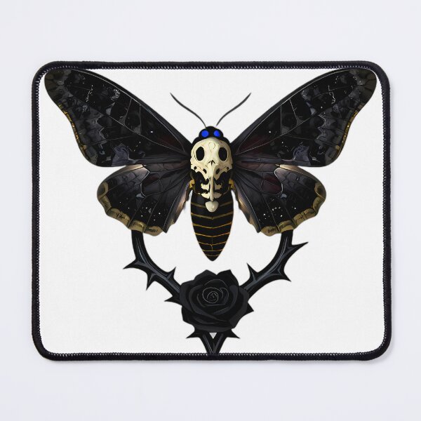 Item preview, Gothic Deaths Head Hawkmoth Thorn Chevron designed and sold by IllumeInk.