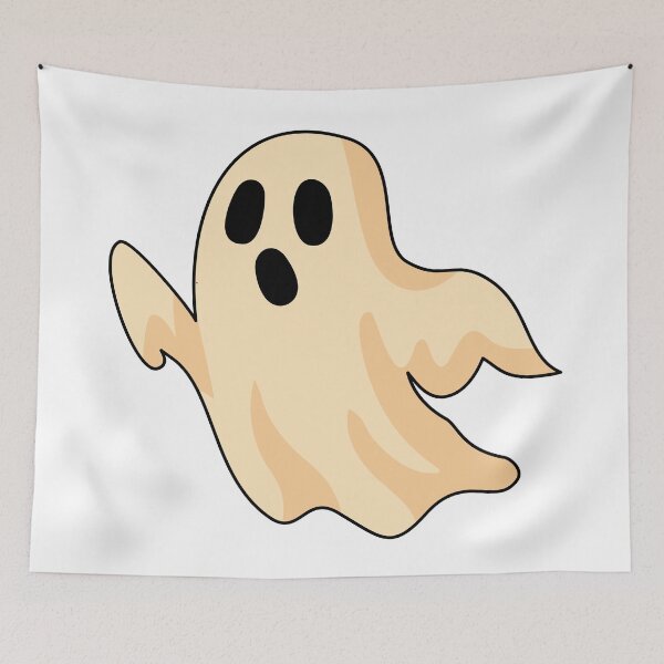 Item preview, Cute friendly Halloween ghost vector cartoon character illustration designed and sold by PowerAntShop.