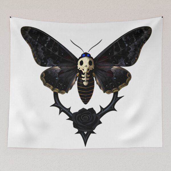 Item preview, Gothic Deaths Head Hawkmoth Thorn Chevron designed and sold by IllumeInk.