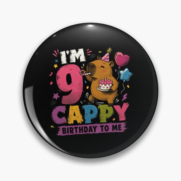 Item preview, I'm 9 Cappy Birthday To Me Capybara Nine Year Old Birthday Celebration designed and sold by RetroMini2026.