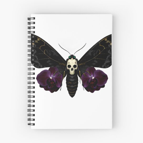 Item preview, Gothic Deaths Head Hawkmoth Purple Orchid designed and sold by IllumeInk.