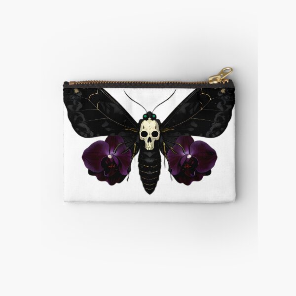 Item preview, Gothic Deaths Head Hawkmoth Purple Orchid designed and sold by IllumeInk.
