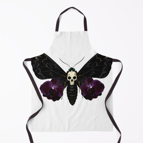 Item preview, Gothic Deaths Head Hawkmoth Purple Orchid designed and sold by IllumeInk.