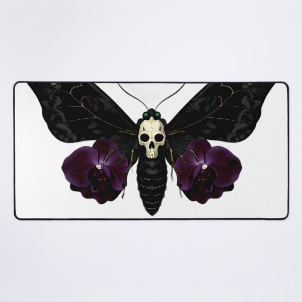 Item preview, Gothic Deaths Head Hawkmoth Purple Orchid designed and sold by IllumeInk.