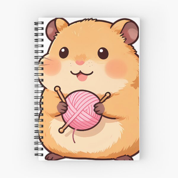 Item preview, Cute Hamster with Pastel Pink Wool Yarn Ball designed and sold by pumsquare.