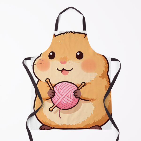 Item preview, Cute Hamster with Pastel Pink Wool Yarn Ball designed and sold by pumsquare.