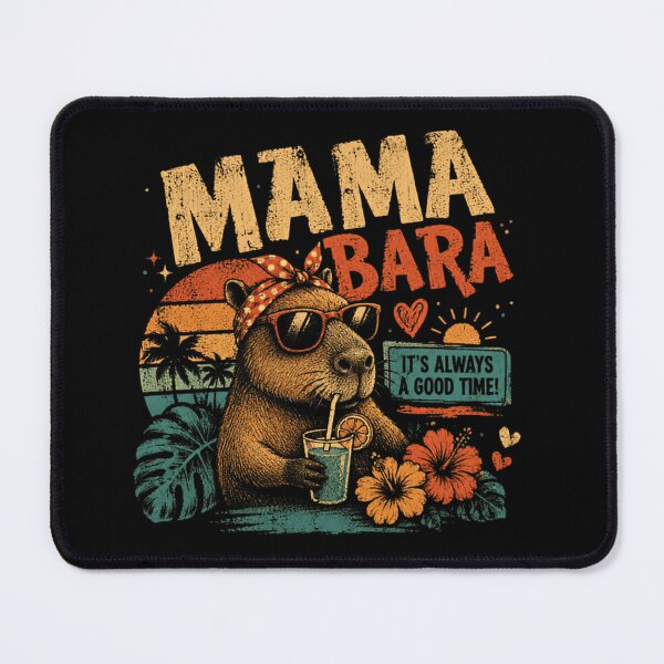 Item preview, Mama Bara It's Always A Good Time Capybara Mother Animal Fan designed and sold by RetroMini2026.