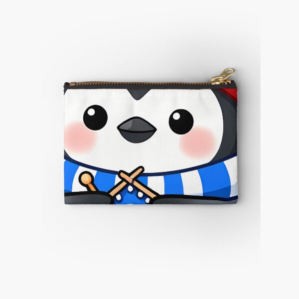Item preview, Cute Penguin Chick Knitting Royal Blue Scarf designed and sold by pumsquare.