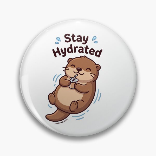 Item preview, Stay Hydrated Cute Otter Drink designed and sold by NzrProcreate.