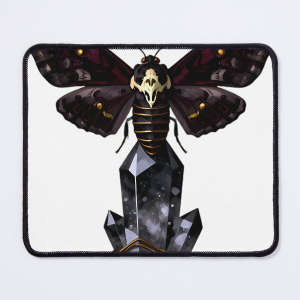 Item preview, Gothic Deaths Head Hawkmoth Smoky Quartz designed and sold by IllumeInk.