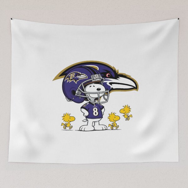 Item preview,  Snoopy And Woodstock Baltimore Ravens Football Fan Game Day designed and sold by DamianRoy88.