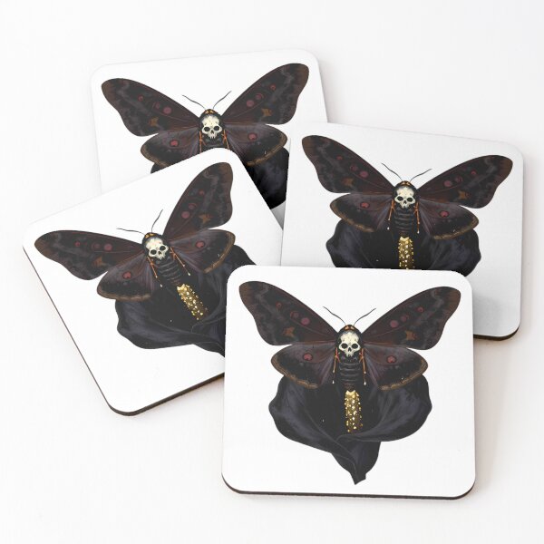 Item preview, Gothic Deaths Head Hawkmoth Black Lily Dewdrop designed and sold by IllumeInk.