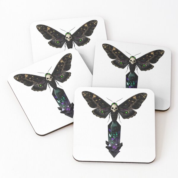 Item preview, Gothic Deaths Head Hawkmoth Fluorite Obelisk designed and sold by IllumeInk.