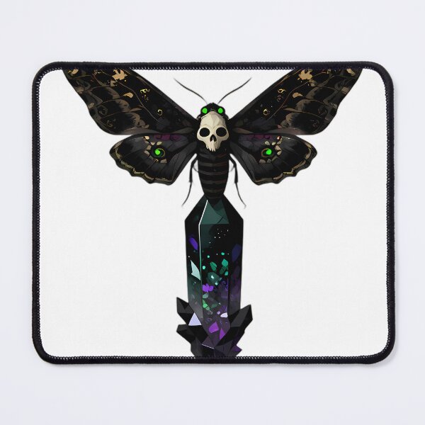 Item preview, Gothic Deaths Head Hawkmoth Fluorite Obelisk designed and sold by IllumeInk.