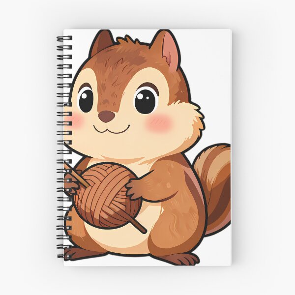Item preview, Cute Chipmunk with Hazelnut Wool Yarn Ball designed and sold by pumsquare.