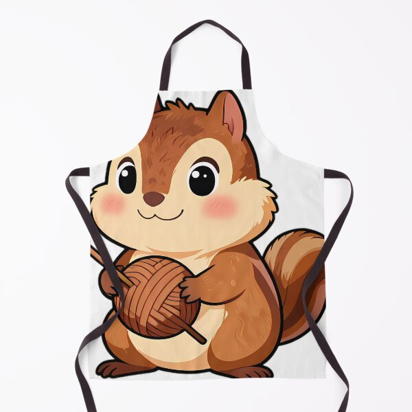 Item preview, Cute Chipmunk with Hazelnut Wool Yarn Ball designed and sold by pumsquare.